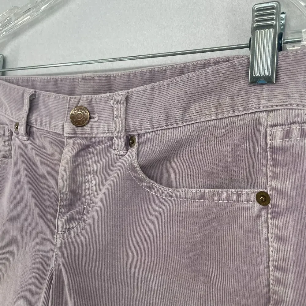J.CREW Jeans Womens 28 Corduroy Toothpick Ankle Zip Skinny Cotton Stretch Purple